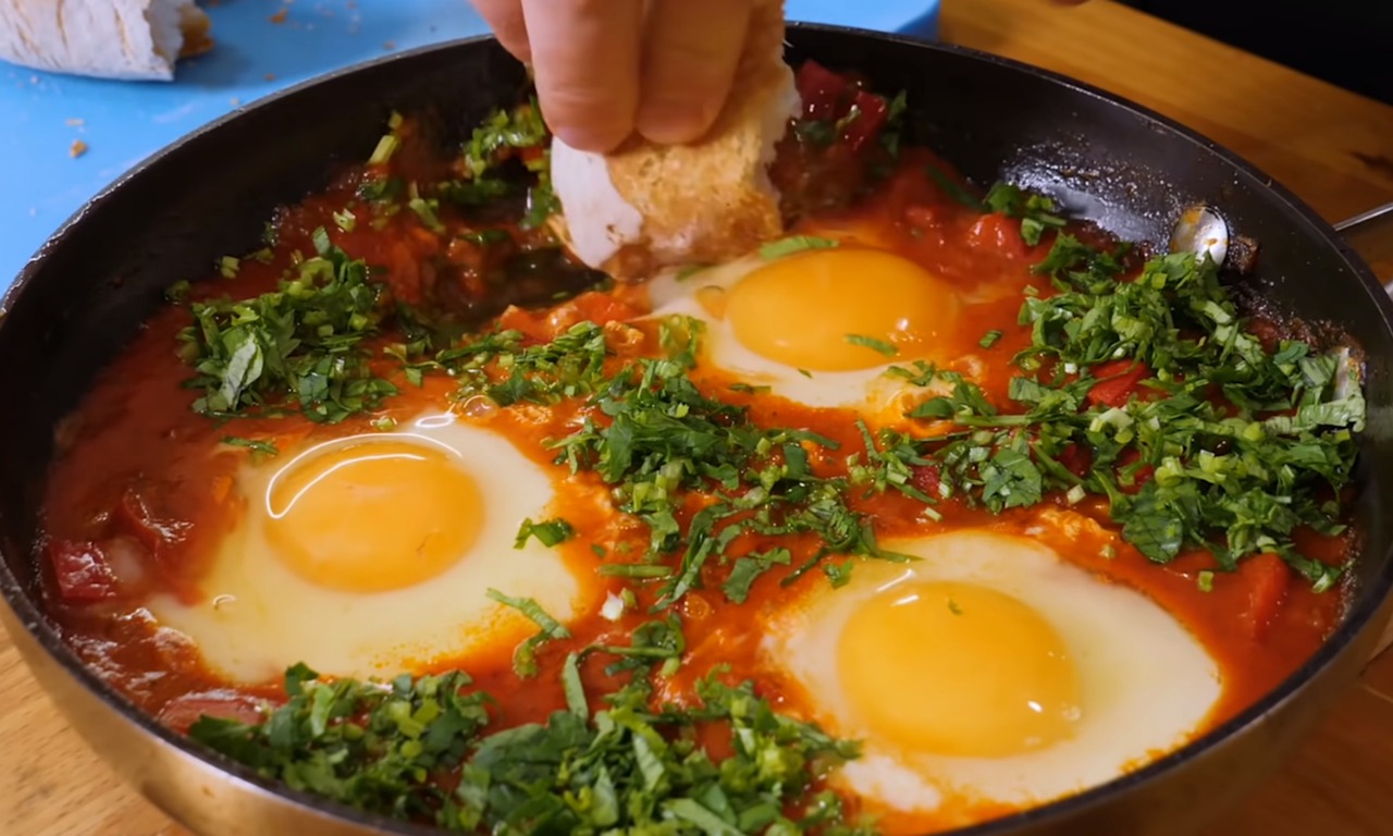 Shakshuka - a traditional breakfast in Israel